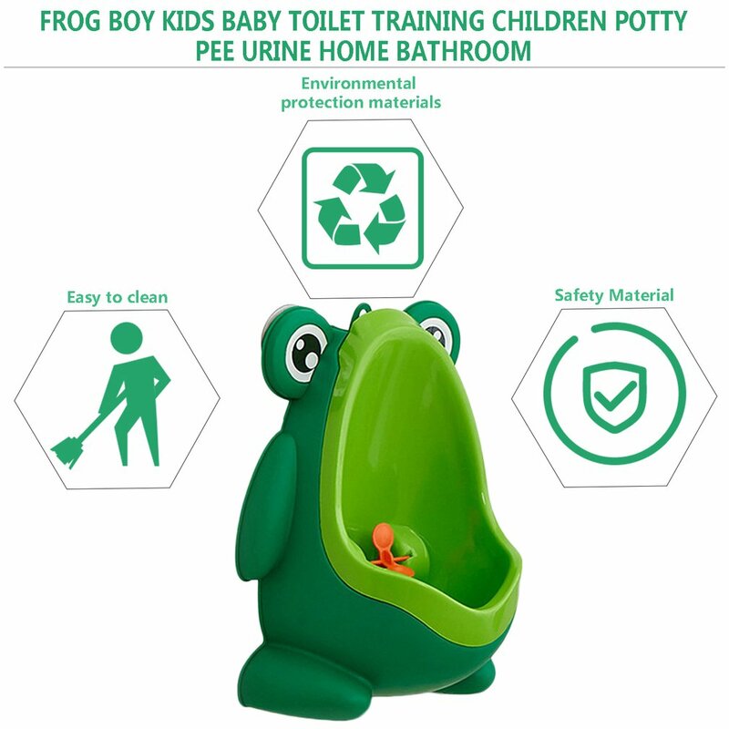 Banheiro ergonômico portátil em forma de sapo para crianças, Potty para menino, Urina xixi para crianças, treinamento para casa, banheiro