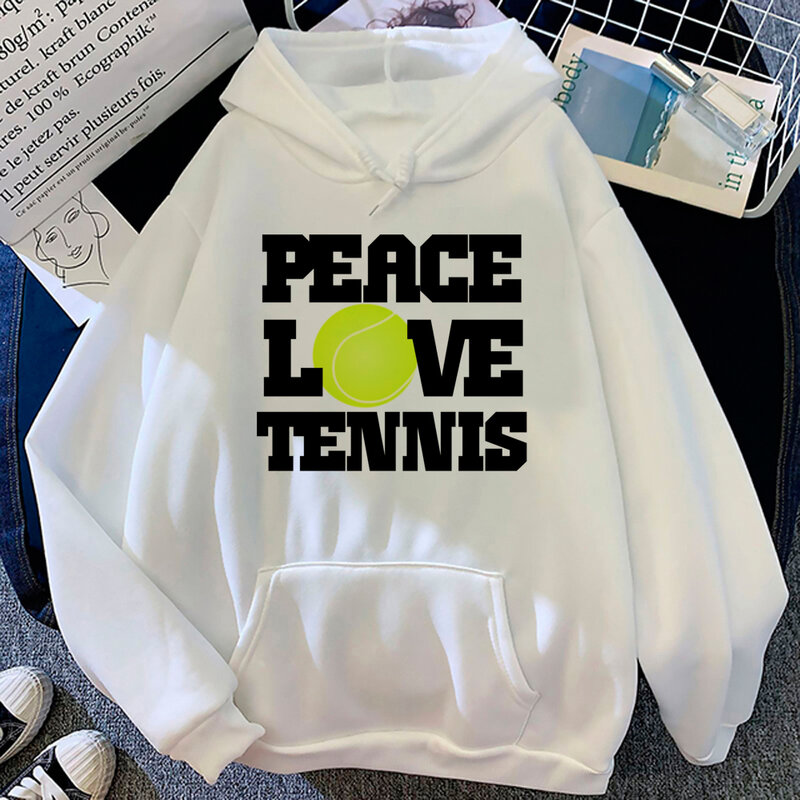 Толстовки для тенниса, Женский винтажный пуловер в уличном стиле, Женский пуловер с капюшоном из аниме