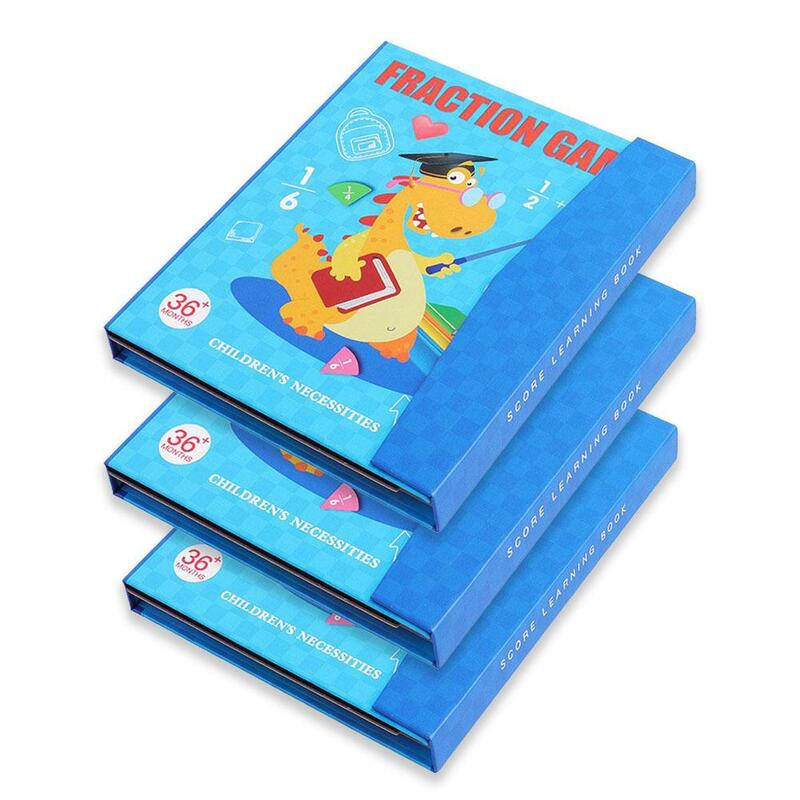 Magnetic Fraction Learning Math Toy Montessori Arithmetic Teaching Aids Wooden Book Educational Toys For Children Christmas Z7n9