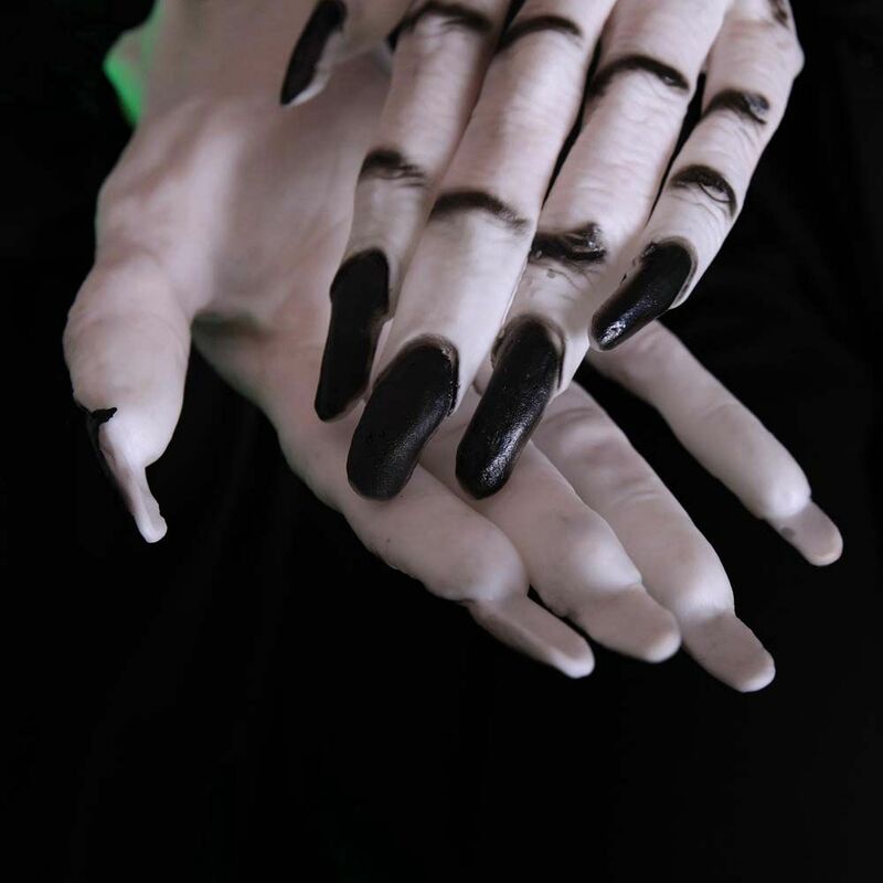 Страшные креативные длинные гвозди для женщин, фотообои, страшные рукавицы, виниловые перчатки для косплея