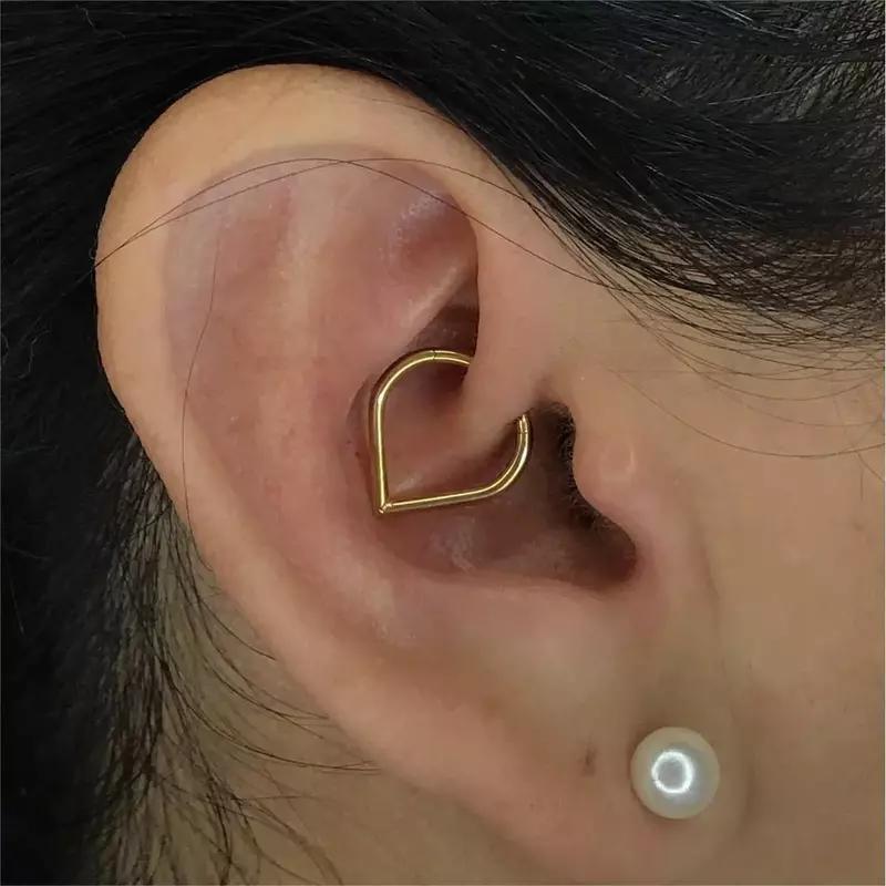 G23 titanio naso Piercing cerniera classica goccia d'acqua lacrima naso anello setto orecchio cartilagine Tragus orecchino donne gioielli per il corpo