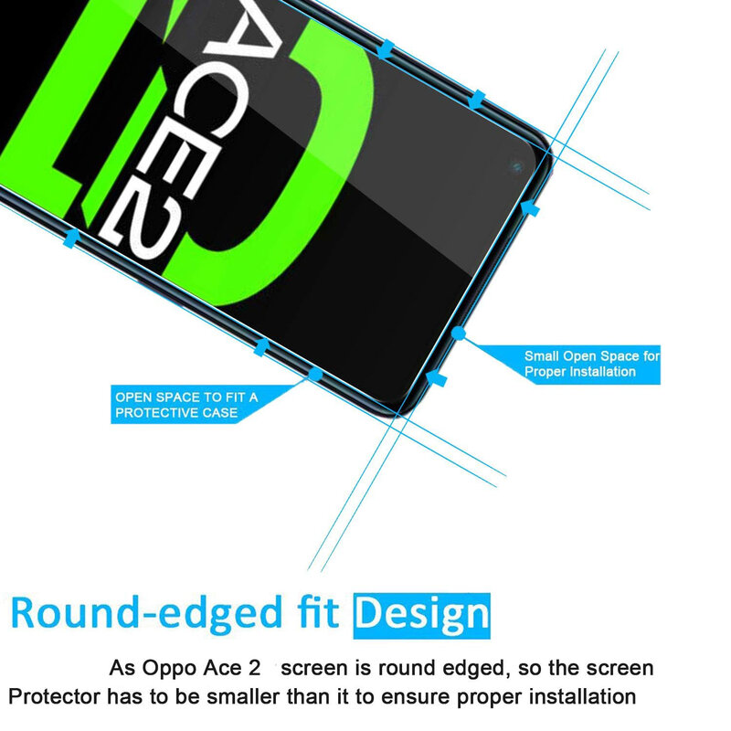 OPPO-Ace 2 vidro temperado protetor de tela, filme, 2 pcs, 4pcs