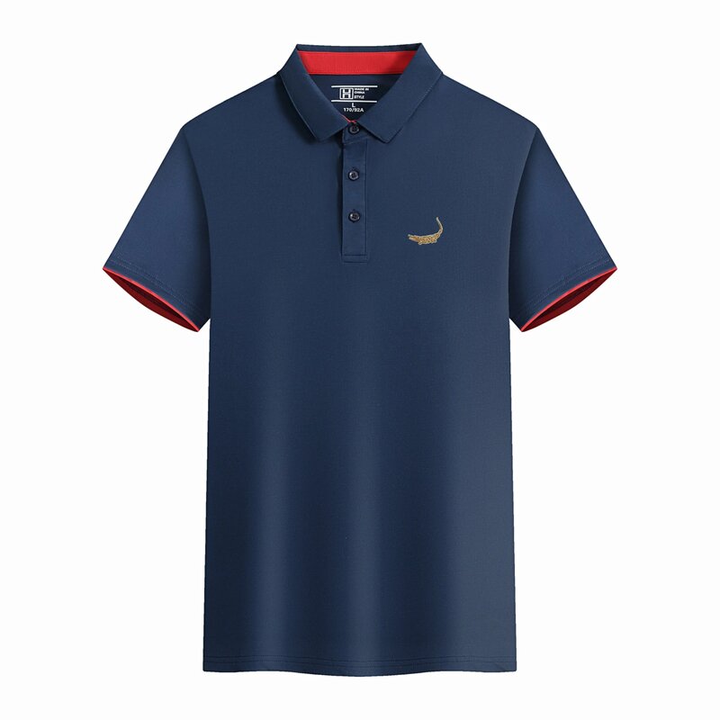 Embroidered New Summer Polo Shirt High Quality Men's Short Sleeve Breathable Top Business Casual Polo-shirt for Men