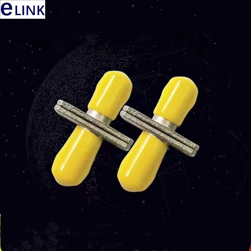 ELINK – adaptateur fibre optique simplex SM MM, connecteur de fibre optique, boîtier en métal jaune rouge, coupleur ftth, bonne qualité, approvisionnement d'usine
