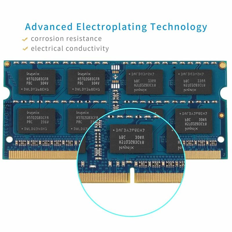 TECMIYO DDR3 DDR3L SODIMM, Laptop 4GB 8GB 1600MHz RAM memori 1.35V/1.5V PC3/PC3L-12800S PC3-8500S PC3-10600S non-ecc-1 buah biru