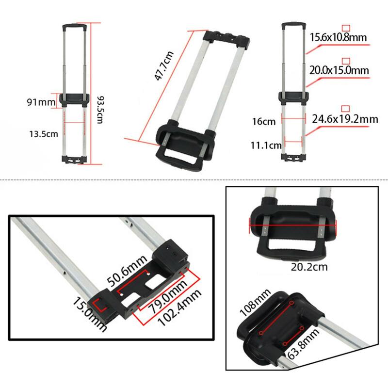 Suitcase Handle Replacement Four-section Suitcase External Aluminum Trolley Boarding Case Telescopic Trolley Luggage Accessories
