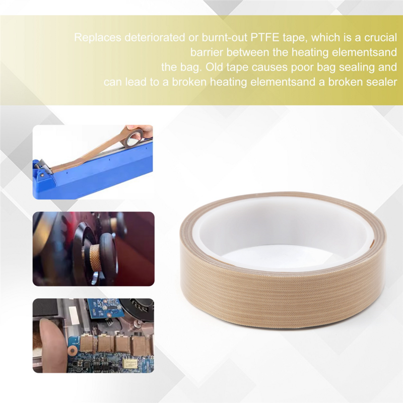 Taśma PTFE/taśma PTFE do uszczelniaczy zgrzewarka próżniowa, ręcznych i impulsowych (1 Cal x 33 stopy)