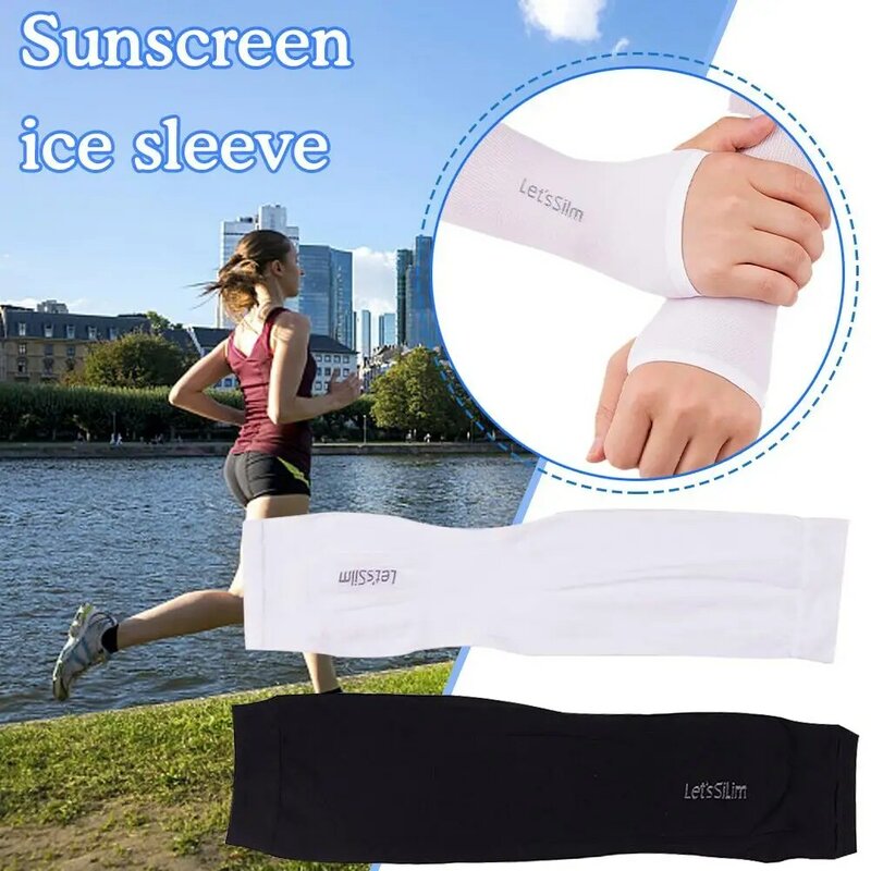 Gants de protection solaire UV unisexe, manches de refroidissement de glace d'été, housse de bras, sports de plein air, course à pied, pêche, cyclisme, conduite, 1 paire