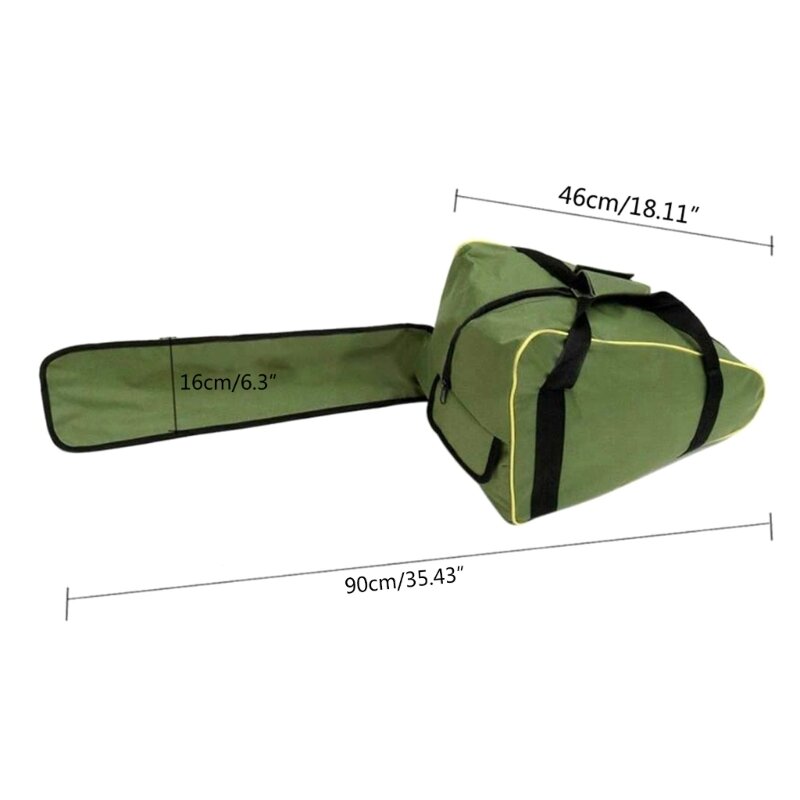กระเป๋าเลื่อยยนต์18 "สำหรับใส่เคสแบบพกพาสำหรับการป้องกันตัวยึดกันน้ำเหมาะสำหรับถุงเก็บโซ่สีเขียว