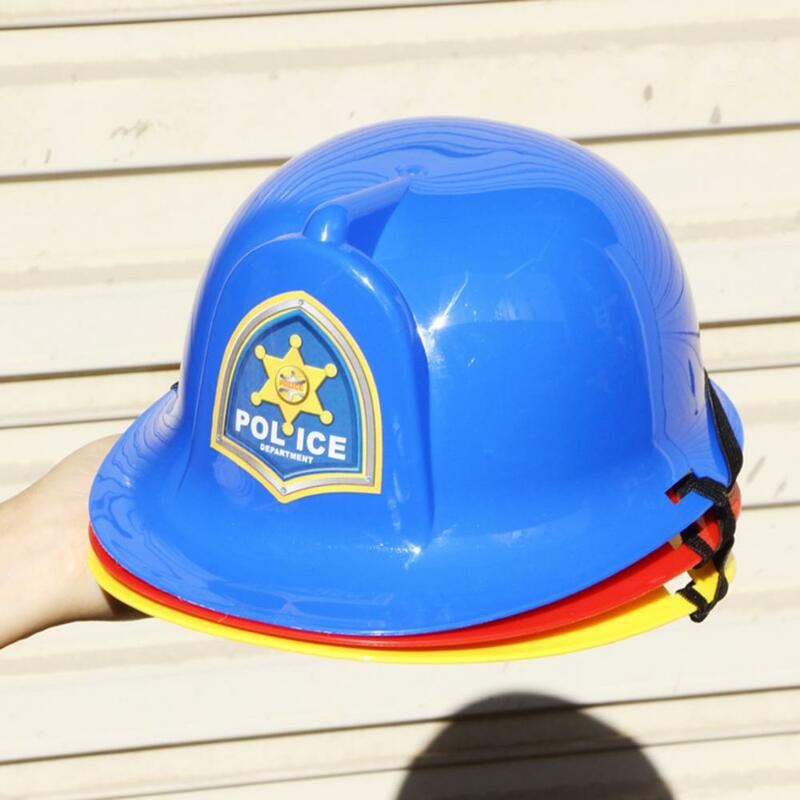 لعبة قبعة اطفاء خفيفة عالية المتانة لون مشرق رجال الاطفاء قبعة اطفاء لعب الأدوار التعليمية خوذة لعبة للأطفال
