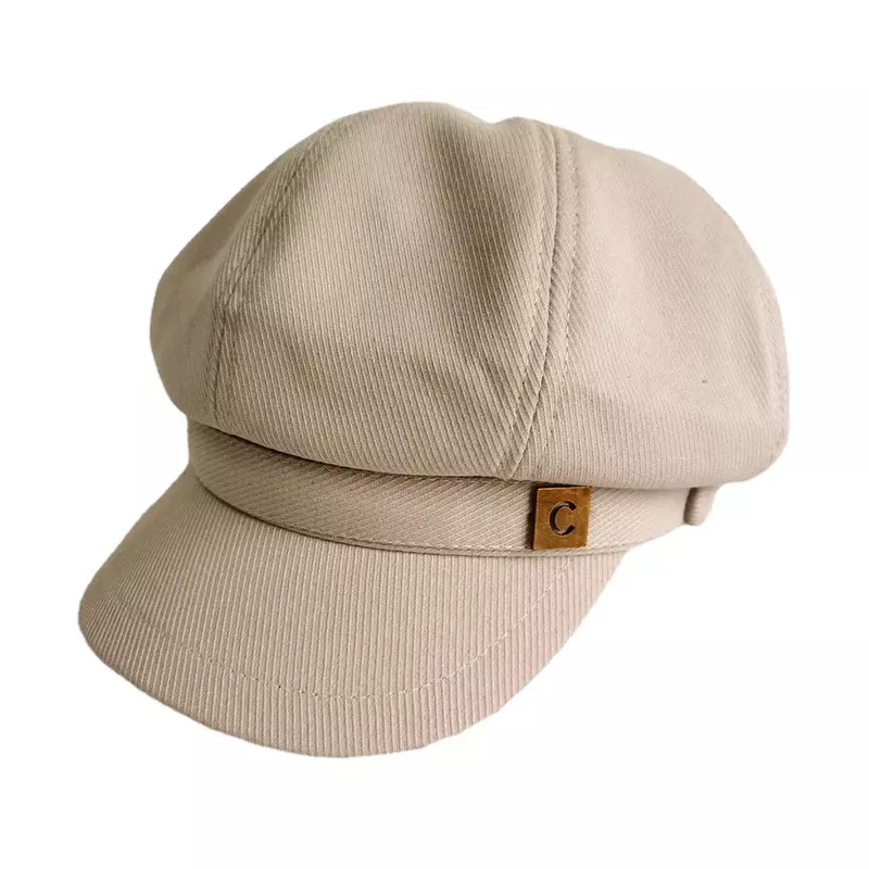 Cappelli ottagonali Vintage primavera autunno cappello caldo per abbigliamento donna berretto moda per donna berretti donna tinta unita Gorras Zm1568