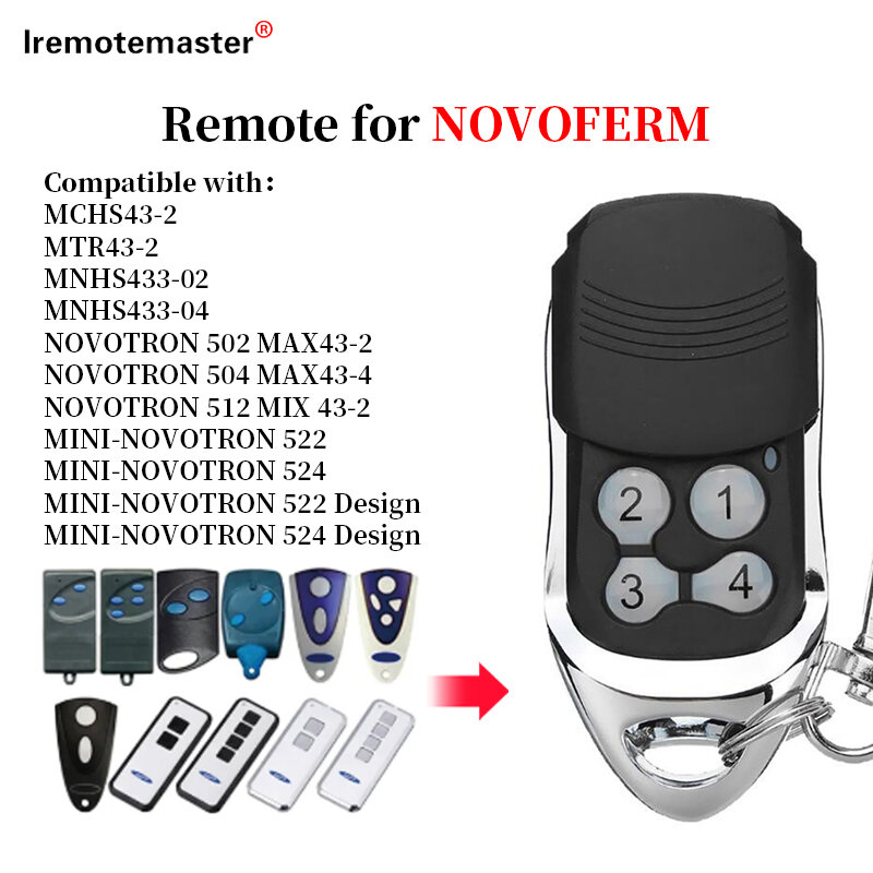 Kompatibel mit novoferm novotron 433 MAX43-2 MNHS433-04 MTR43-2 MCHS43-2 garagentor fernbedienung mhz