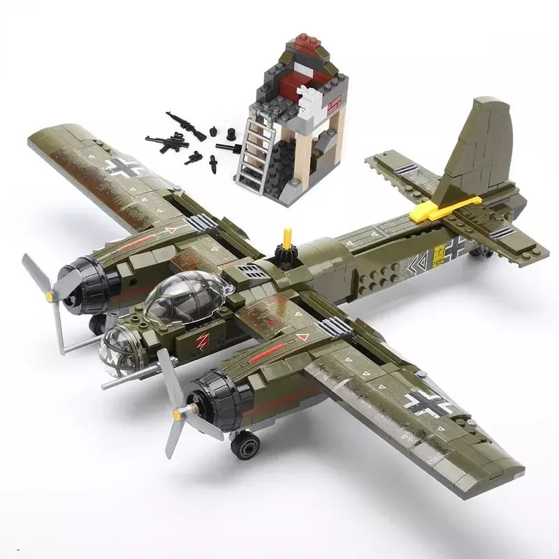 559 pz militare Ju-88 bomba aereo Building Block WW2 elicottero esercito arma soldato modello mattoni Kit giocattolo per i bambini