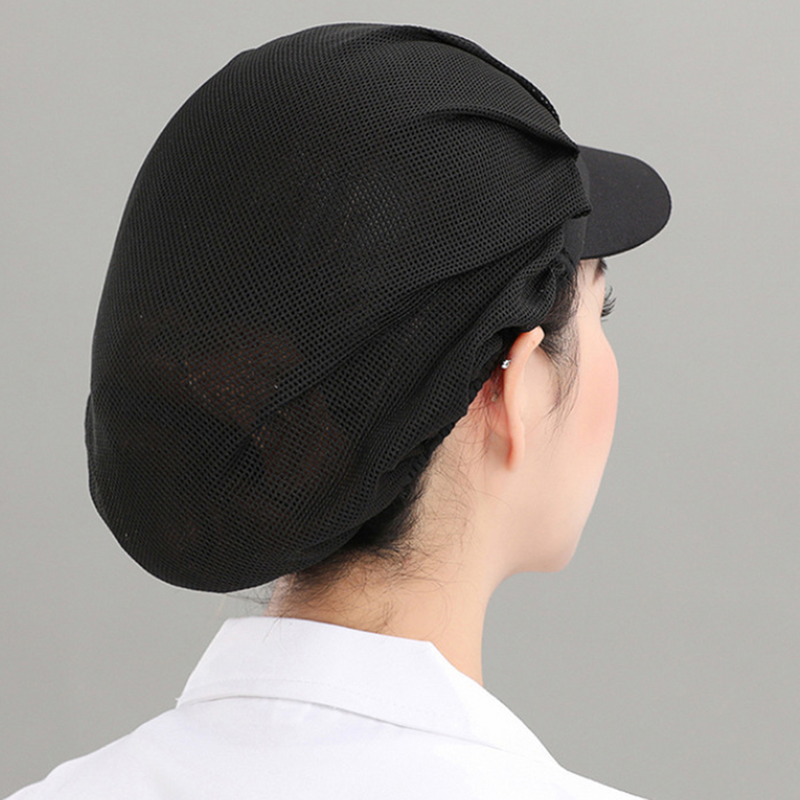Topi koki jala aksesoris rumah topi untuk wanita penutup kepala tukang roti baret pelayan katun dan dapat digunakan kembali