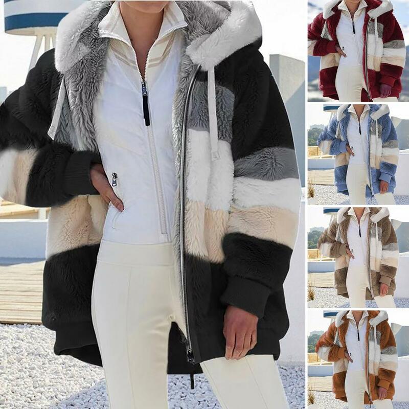 Шикарное зимнее пальто с капюшоном, пушистые эластичные манжеты, подходящие цвета, зимнее пальто