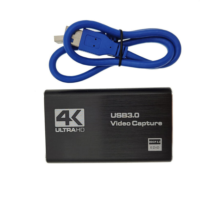 USB 3.0 비디오 캡처 카드, HDMI 호환 60fps HD 비디오 녹음기 그래버, OBS 캡처 게임 카드 라이브 지지대 마이크용, 1080P, 4K