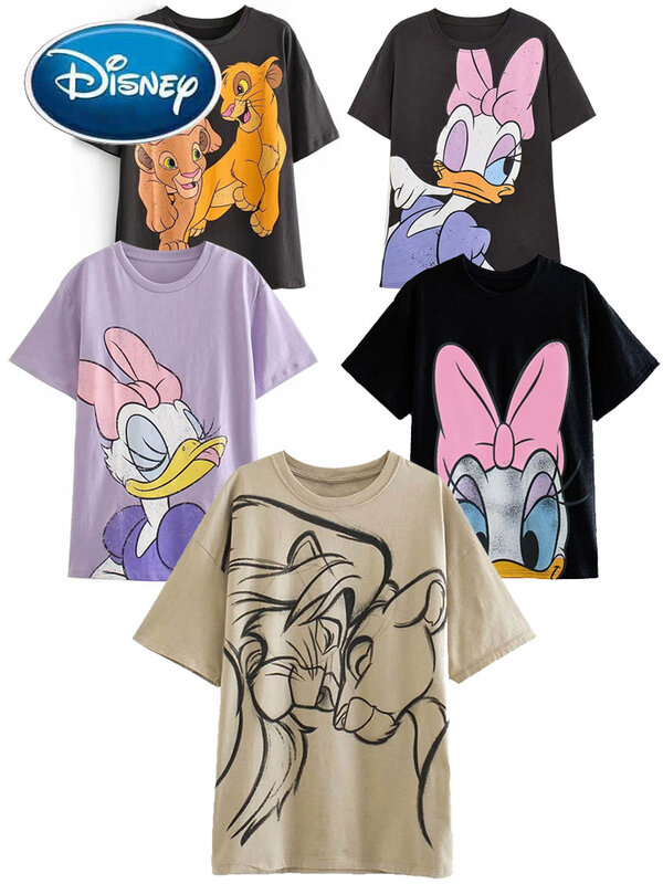 Disney T-shirt Bambi Herten Mode Vrouwen T-shirt Zomer Cartoon O-hals Korte Mouw T-shirt Vrouwen Casual Tee Tops Vrouwelijke Femmes