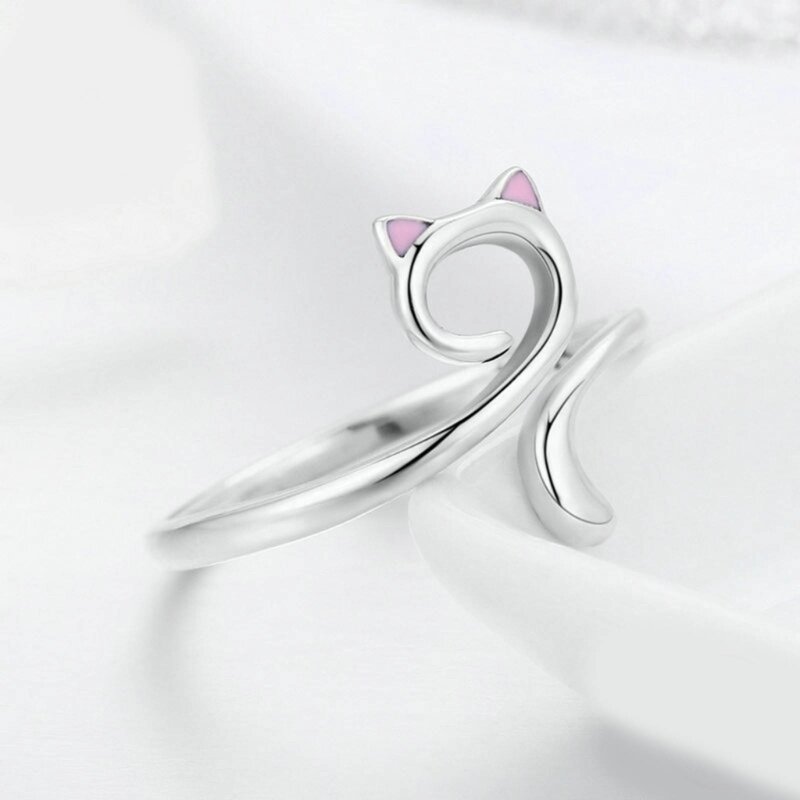 Anéis dedo versáteis formato gato, acessórios elegantes, joias para uso diário