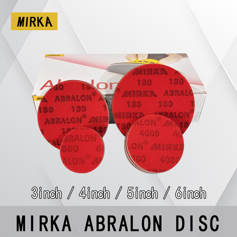 Papel de lija de esponja Mirka Abralon para coche, disco de molienda de 75mm, gancho y bucle, papel de lija automotriz, herramientas de pulido de bloques de lijado, 3 pulgadas