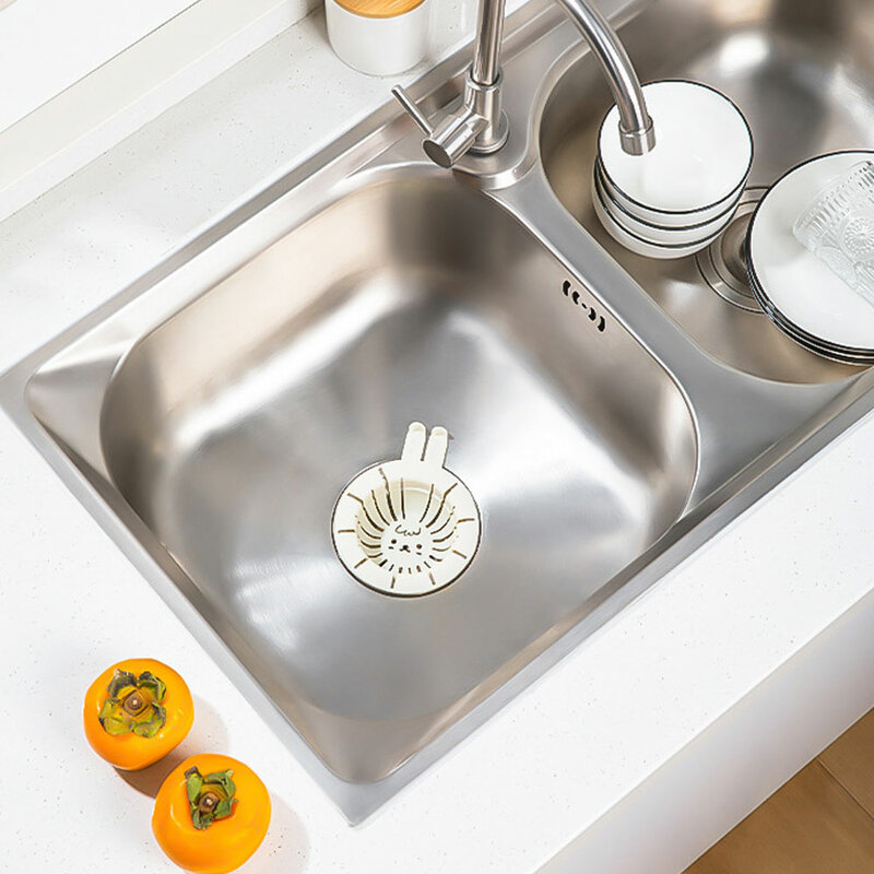 Rabbit Draining Basket Kitchen Sink Filter Sewer Anti-Clogging Filter Bathroom Sink Strainer Drain Hole Filter