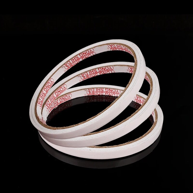 10Rolls Double-sided Tape Strong Adhesive Ultra-thin High Quality Tape 8m Length 0.8cm Width Office School Supplies Stationary