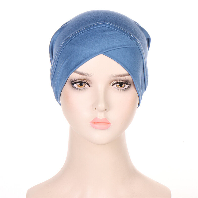 Frauen Muslimischen Hijab Kopftuch Inneren Hijab Caps Damen Islamischen Kreuz Stirnband Turban Headwrap Haarband Frauen Muslimischen Hijab Schal