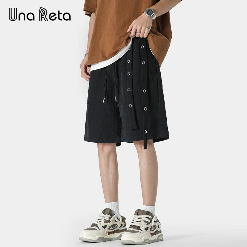 Una Reta-Short Streetwear pour Homme, Design Hip Hop, Harajuku, Grande Taille, Couple, Été, 2024