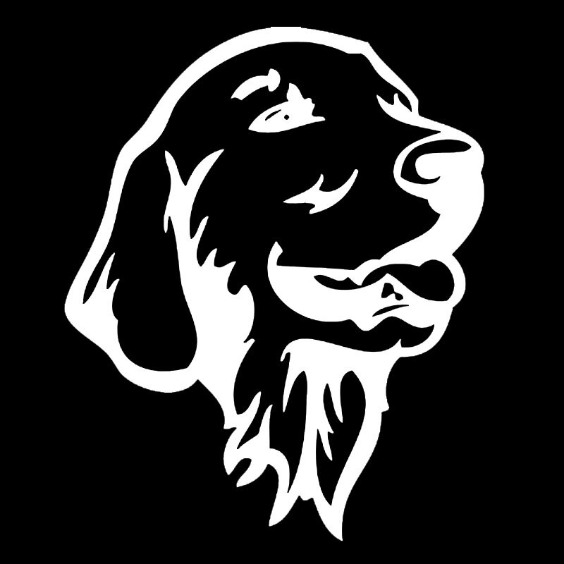 Z uroczym Golden retrieverem zderzak samochodu naklejki słodkie zwierzątko pies osobowość fajne naklejka dekoracja samochodu czarny/biały, 12cm * 15cm