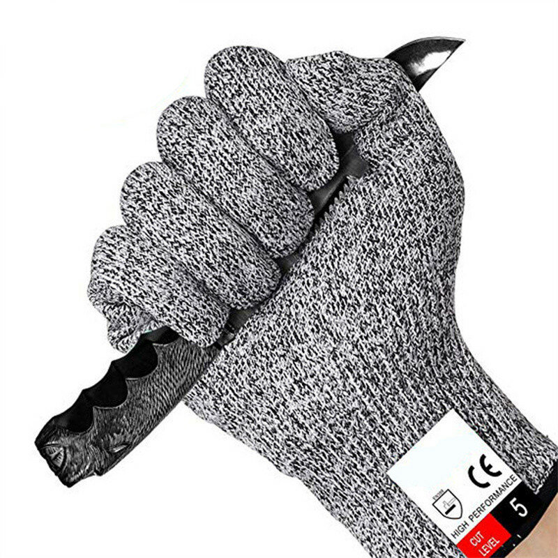 Grade 5 Hppe Anti-Cut Handschoenen Keuken Tuinieren Anti-Cut Gebreide Handschoenen Anti-Doorn Slijtvaste Glazen Gebouw Snijhandschoenen