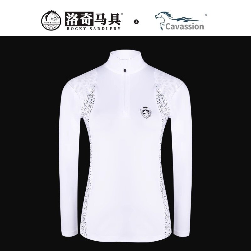 Camiseta de manga larga ecuestre de cavassion, equitación de competición, equitación, euipment ecuestre