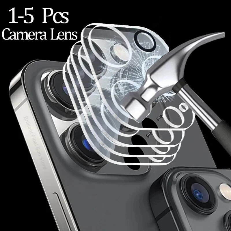 ตัวป้องกันกล้องสำหรับ iPhone 15 14 13 12 11 15pro 15 PRO MAX ฝาครอบเลนส์ iPhone 15 Pro ฟิล์มกระจกกล้อง iPhone 14 Pro accessoires iphone 15 pro max camera protector