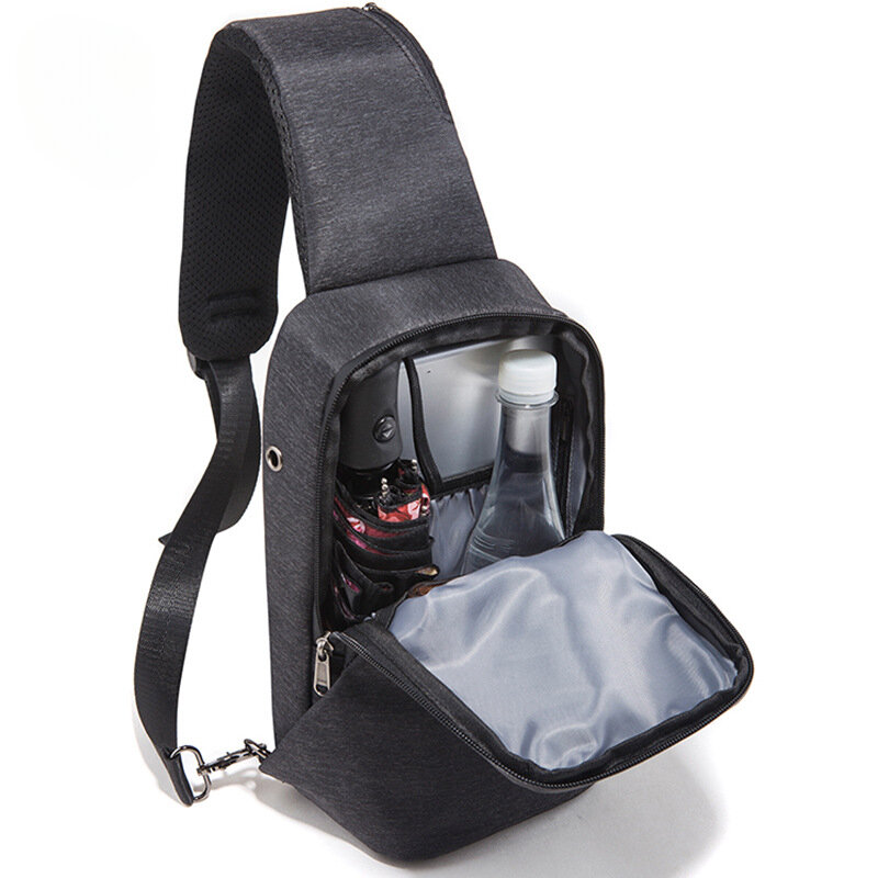 حقيبة كتف واحدة متقاطعة مع الجسم للرجال ، حقيبة ظهر رياضية صغيرة ، شحن USB ، طراز رائع ، عصري ، جديد ، أو