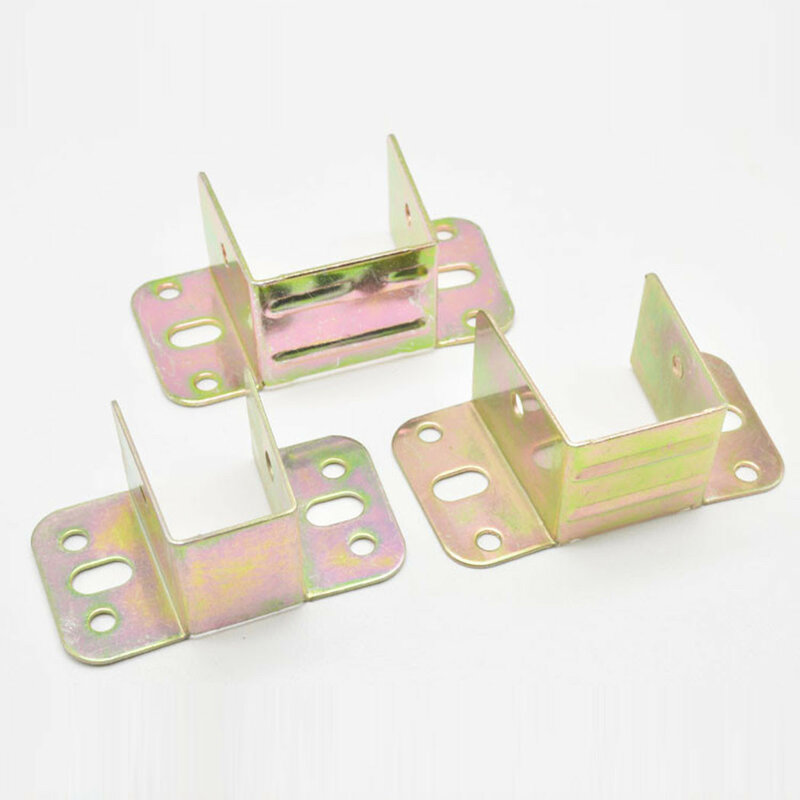 2pcs U Shaped Bed Connecting Fixed Accessories Connector Brackets Fixings Components Centre Support U Shape Furniture Fittings