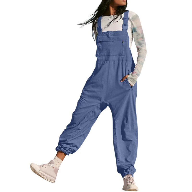 Women'S Trend Cargo Style Jumpsuit Casual Loose Adjustable Straps Bib Jumpsuits With Pockets Daily Commute Matching Jumpsuits
