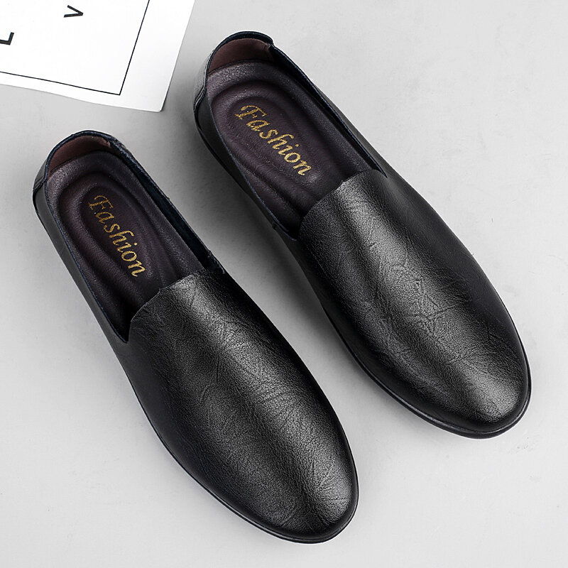 Men Loafers Spring autumn Casual Shoes Men Breathable Leather Loafers Trend Lazy Loafers Slip on Italian Designer men Moccasins