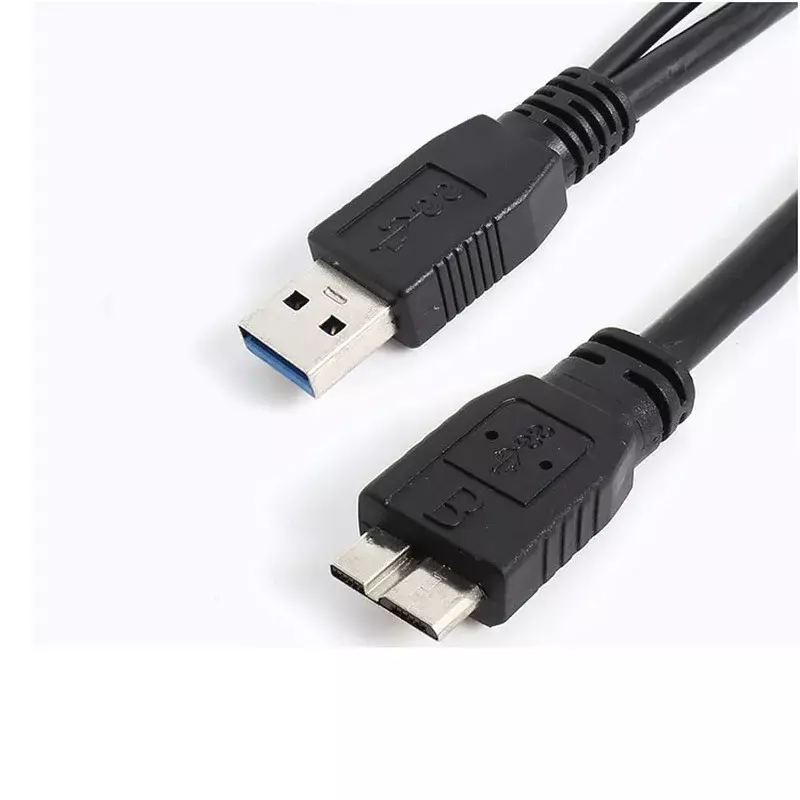 HDD USB 3.0 타입 A to 마이크로 B Y 케이블, 외장 모바일 하드 드라이브 디스크 데이터 케이블용 USB3.0 데이터 코드