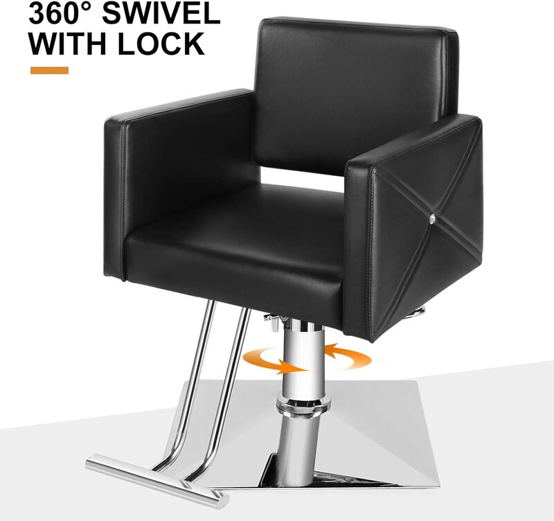 Kursi Salon untuk penata rambut, kursi penata dengan pompa hidrolik tugas berat, Eq kecantikan Spa putar 360 derajat