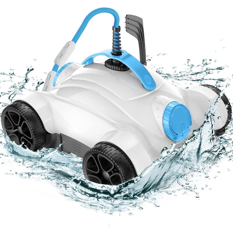 Автоматический Роботизированный очиститель для бассейна, с двумя двигателями, водонепроницаемость IPX8 и поплавковым шнуром 33 фута-идеально подходит для уборки дома и бассейна