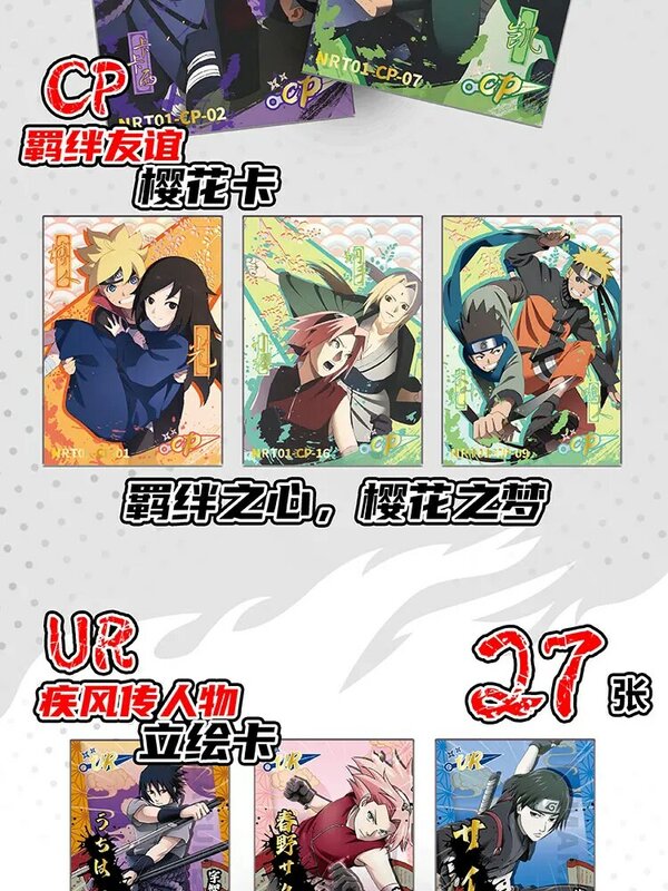 Oryginalne karty Naruto kompletna kolekcja serii kart do walki rozdziałem Pro rozdziałem dzieci zabawki karty do gry prezenty