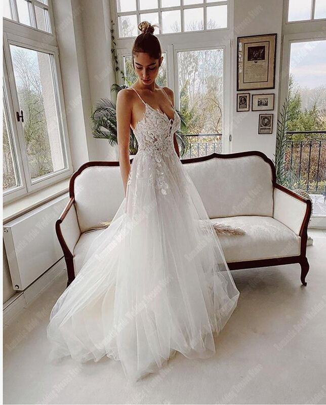 Женское свадебное платье It's yiiya, белое платье на тонких бретельках в стиле принцессы на лето 2019