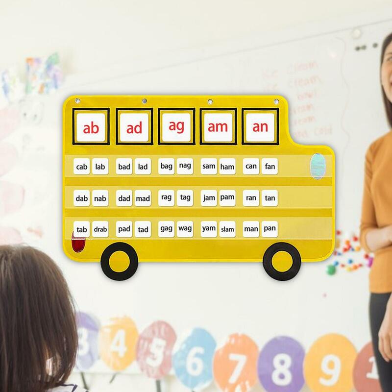 Tabla de bolsillo para autobús, suministros de enseñanza duraderos para la escuela en casa, actividades para profesores, clases de aprendizaje preescolar