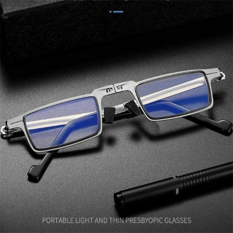 2022 Vintage Portable Foldable Unisex Anti-Blue Anti-radiation Reading Glasses Antifatigue Collapsible Computer Eyewear with Box