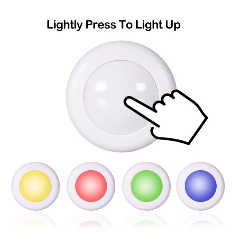 LED แบตเตอรี่ RGB16สีโคมไฟที่มีสีสันแบตเตอรี่แบบพกพาห้องครัวห้องโถงตู้ตู้เสื้อผ้าโคมไฟกลางคืน