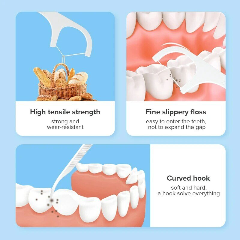 【CODE:NANDME620】Nandme flosser dental flexsible picaretas palitos de dentes vara escova interdental de limpeza dos dentes 88 pces automático encaixotado cuidado oral