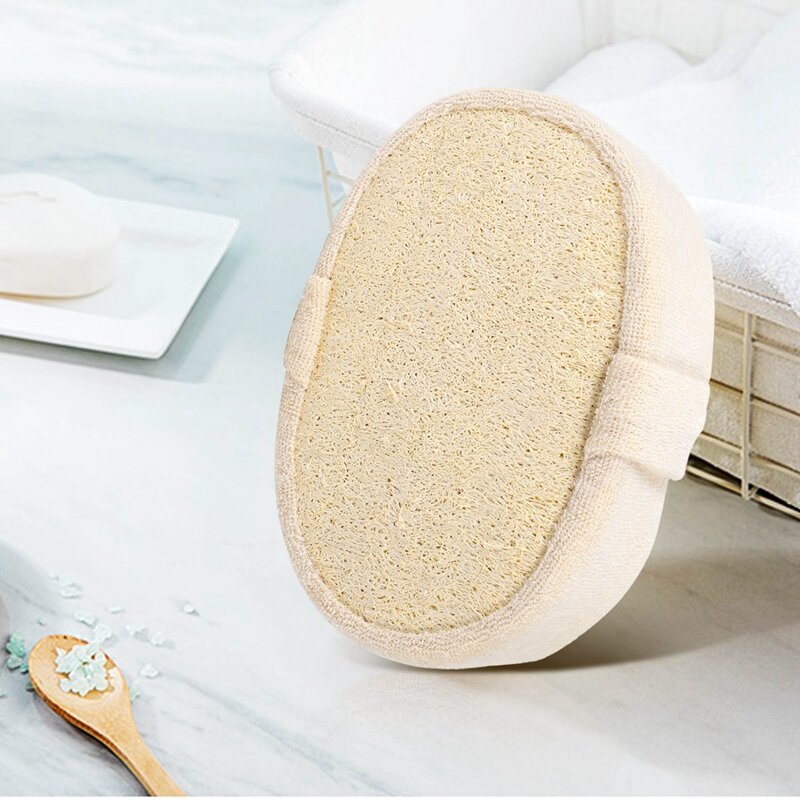 Boule de bain en éponge Luffa naturelle, gIslande de douche pour tout le corps, brosse de massage saine