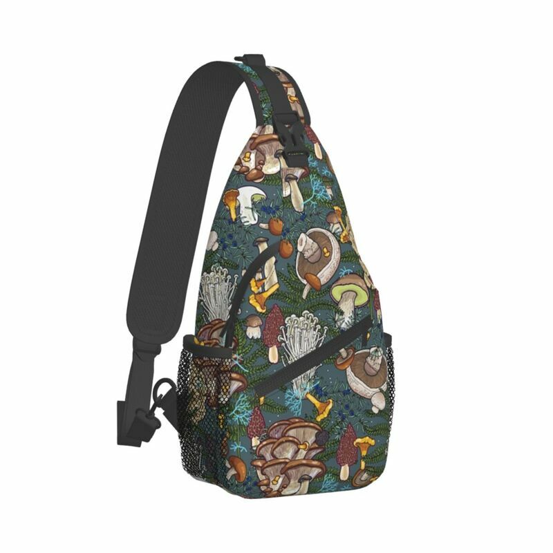 Cool Mushroom Forest Sling Bags para viajes, senderismo, mochila cruzada de pecho para hombre, mochila de día para hombro