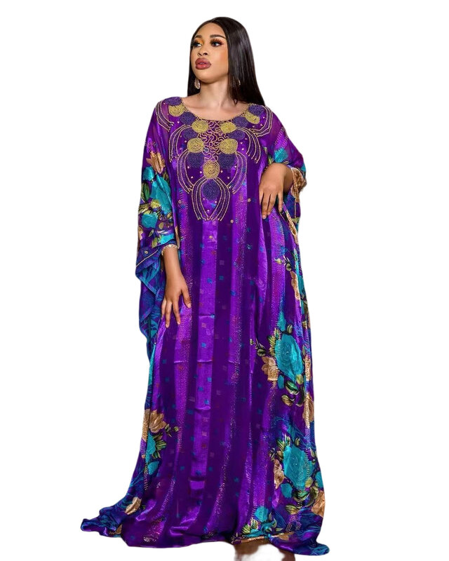 Vestido largo de Oriente Medio para mujer, Túnica estampada con lentejuelas y cuentas musulmanas, novedad de 2023, 006 #
