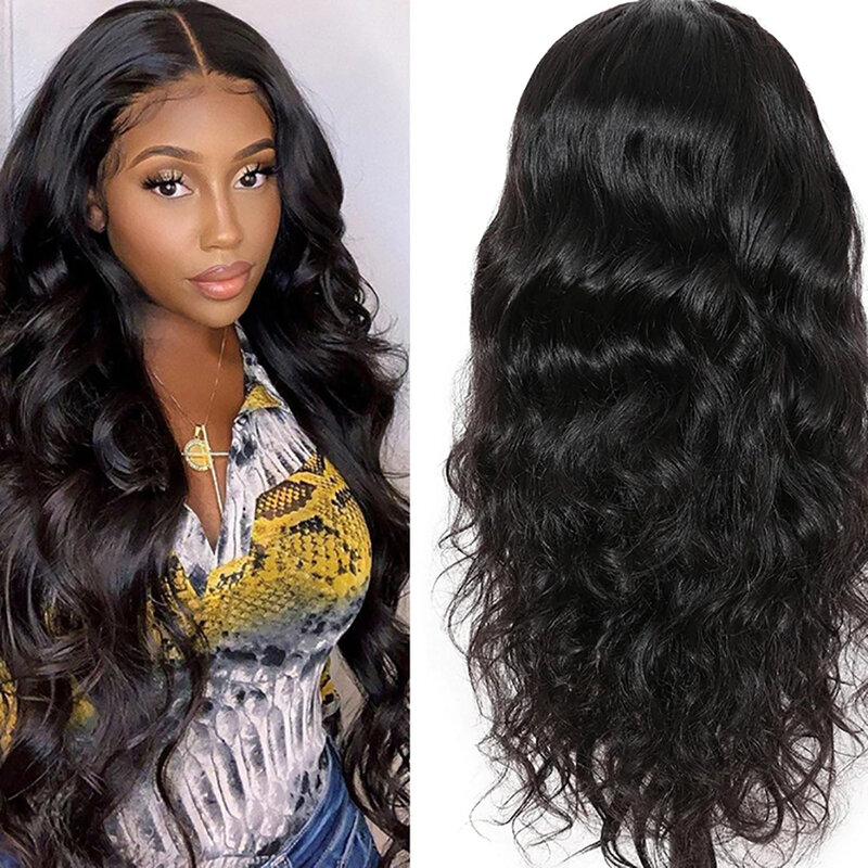 Transparent 13x4 7x5 Lace Front Human Hair Wigs Body Wave Pre Plucked Brazilian Body Wave Human Hair Wigs Pre Cut Lace For Women