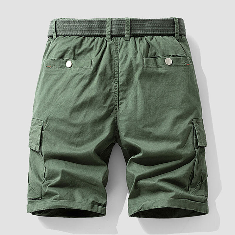 Pantalones cortos de algodón sólido para hombre, Bermudas a la moda, informales, para correr, verano, Primavera, envío directo
