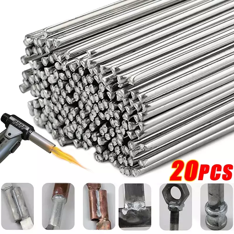 20/10Pcs Low Temperature Easy Melt Aluminum Universal Silver Welding Rod Cored Wire Rod Solder No Need Solder Powder Weld Bar